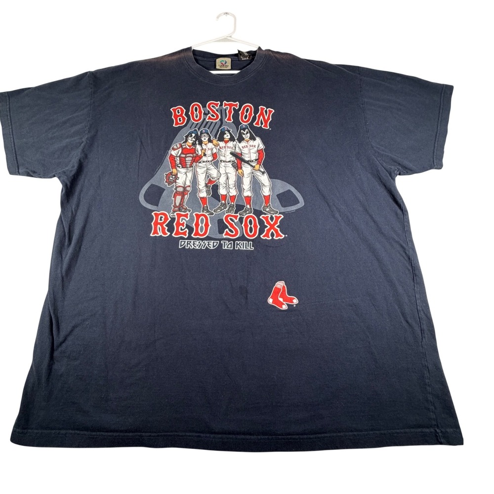 Liquid Blue Boston Red Sox KISS Dressed To Kill Shirt Mens 4XL Tall Vintage